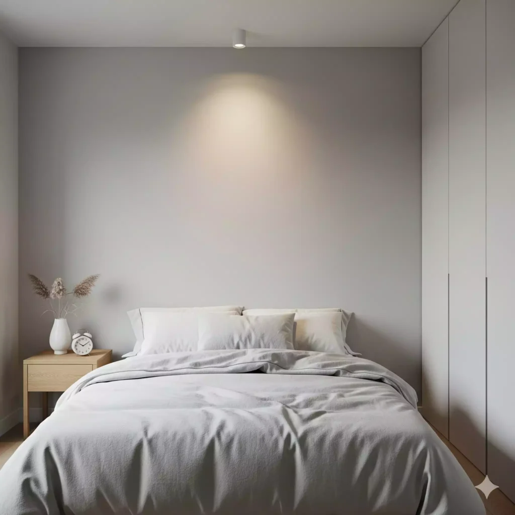 Quarto organizado com cama feita em casas organizadas e limpas