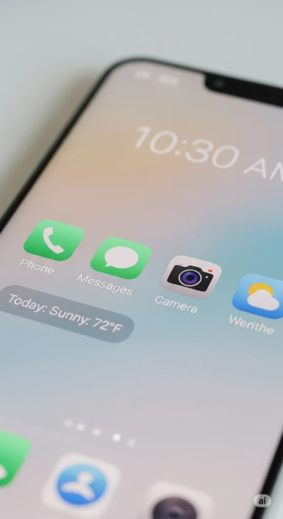 Tela de celular organizada sem excesso de aplicativos