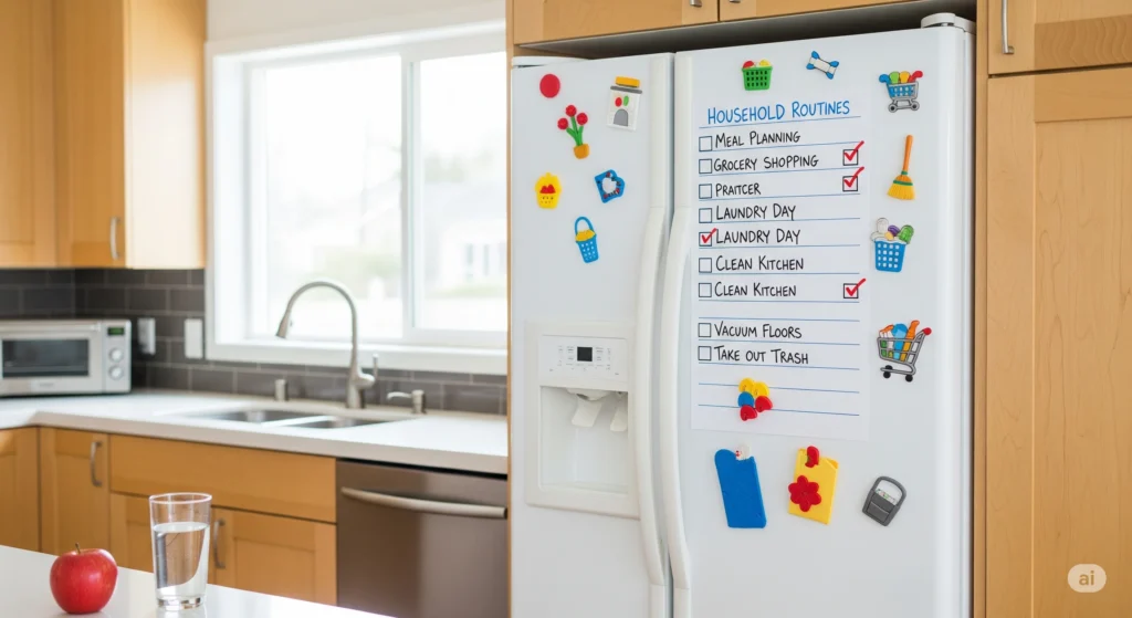 Checklist na geladeira para organizar a casa e manter a rotina doméstica em dia
