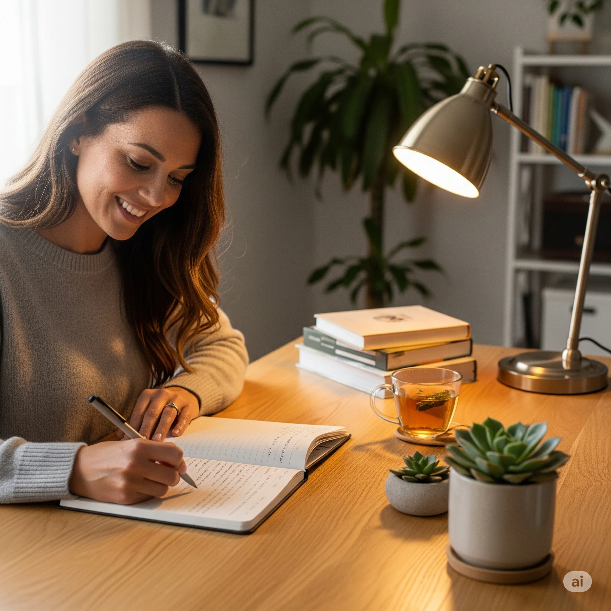como aumentar a confiança em si mesmo - mulher escrevendo suas qualidades
