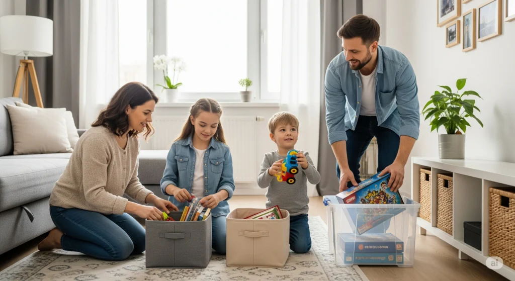 Como organizar a casa em família de forma colaborativa.