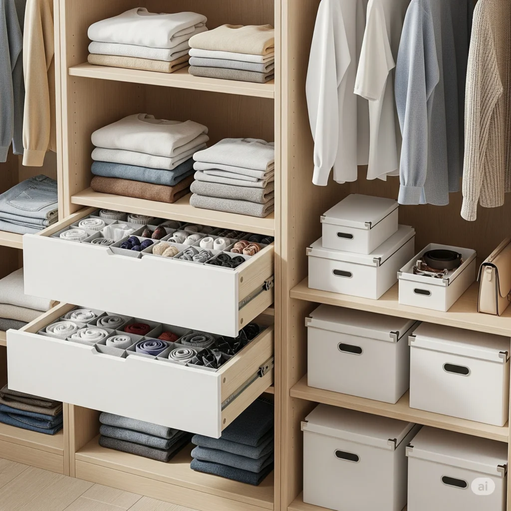 Como organizar a casa aplicando colmeias e caixas no quarto.