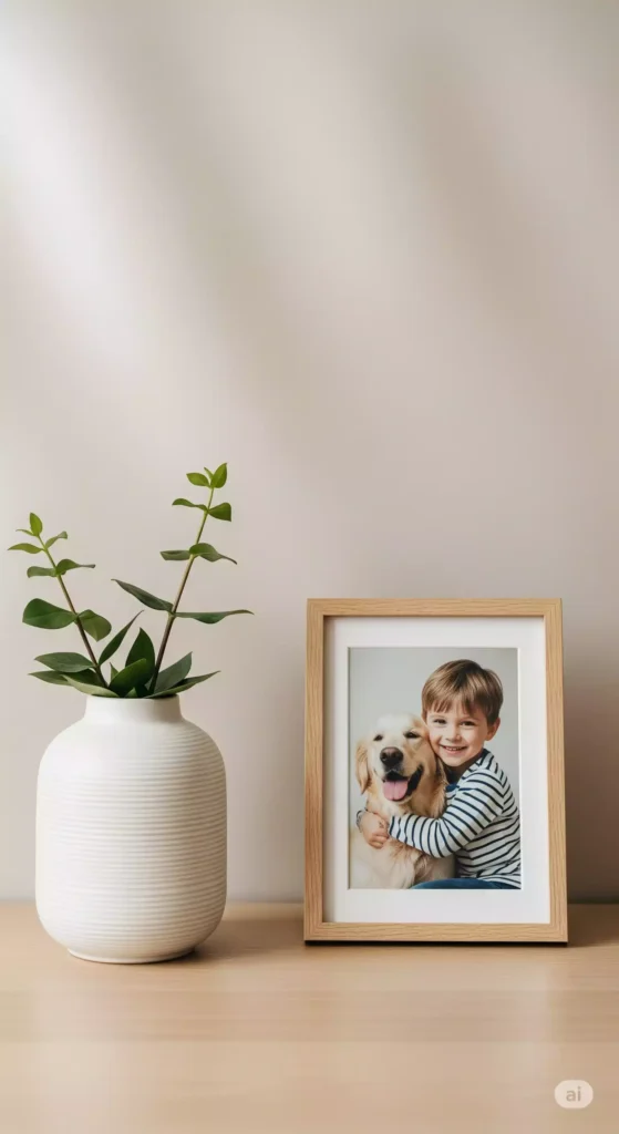 Detalhes de decoração minimalista funcional e bonita