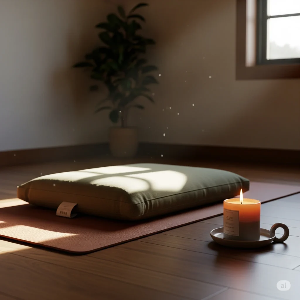 meditação para iniciantes - ambiente acolhedor para meditação
