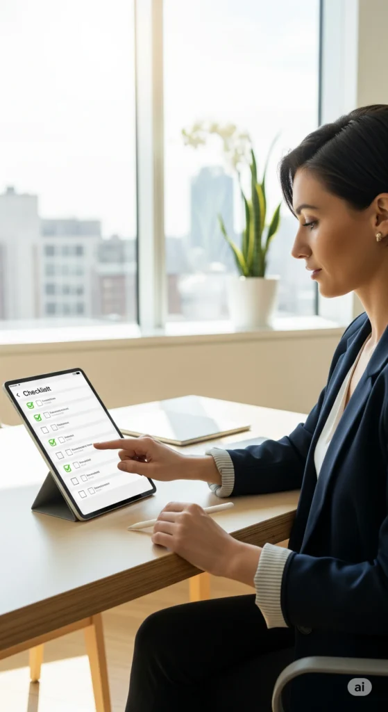 Checklist digital para organização de documentos digitais