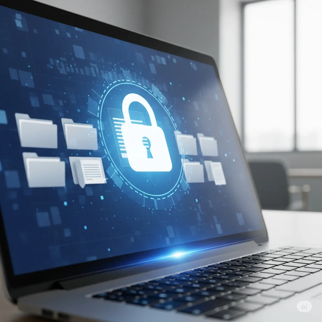 Criptografia de arquivos para proteger documentos digitais. Organização documentos digitais.