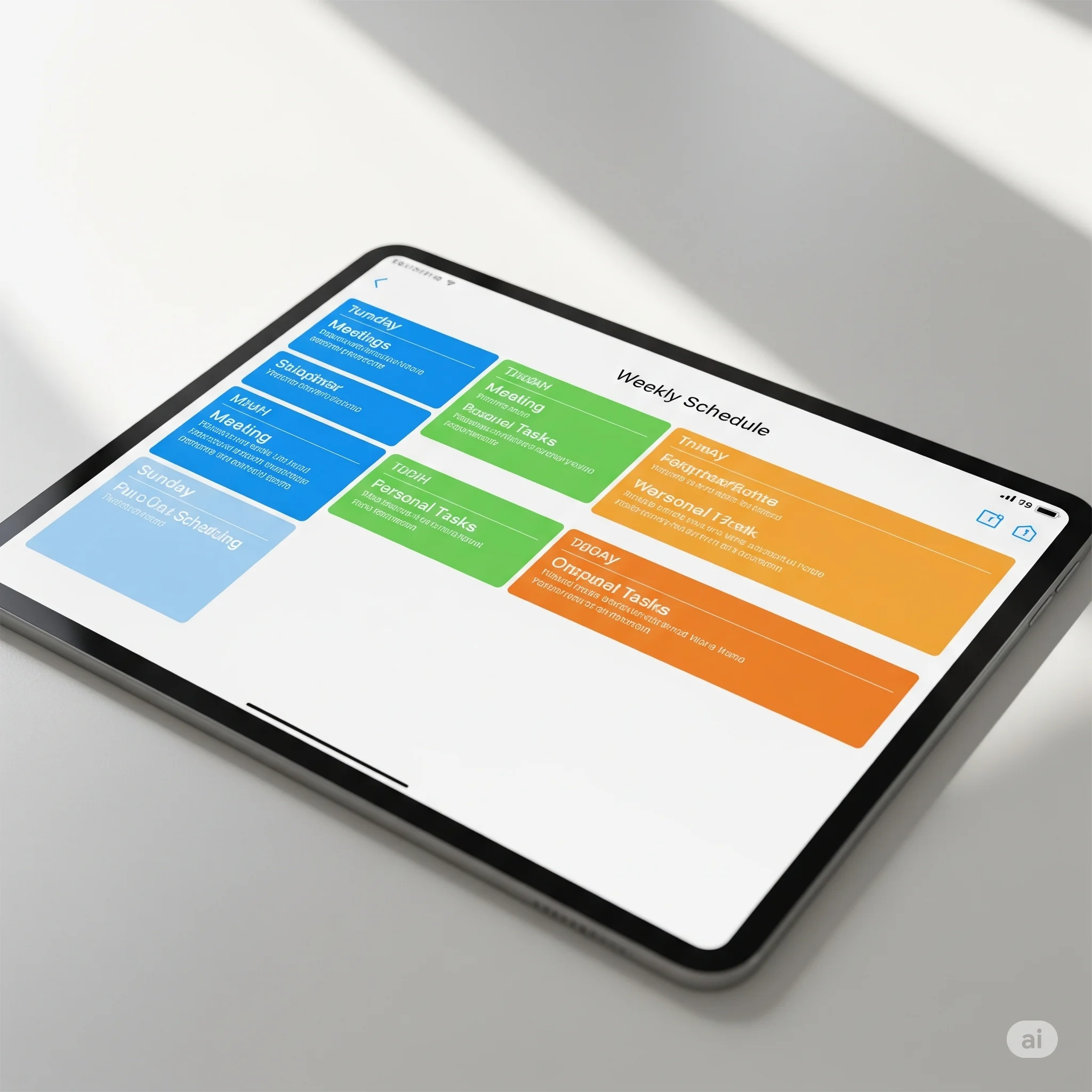 organização semanal bem feita - agenda digital