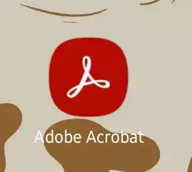 Adobe Reader no celular mostrando tela inicial do aplicativo.