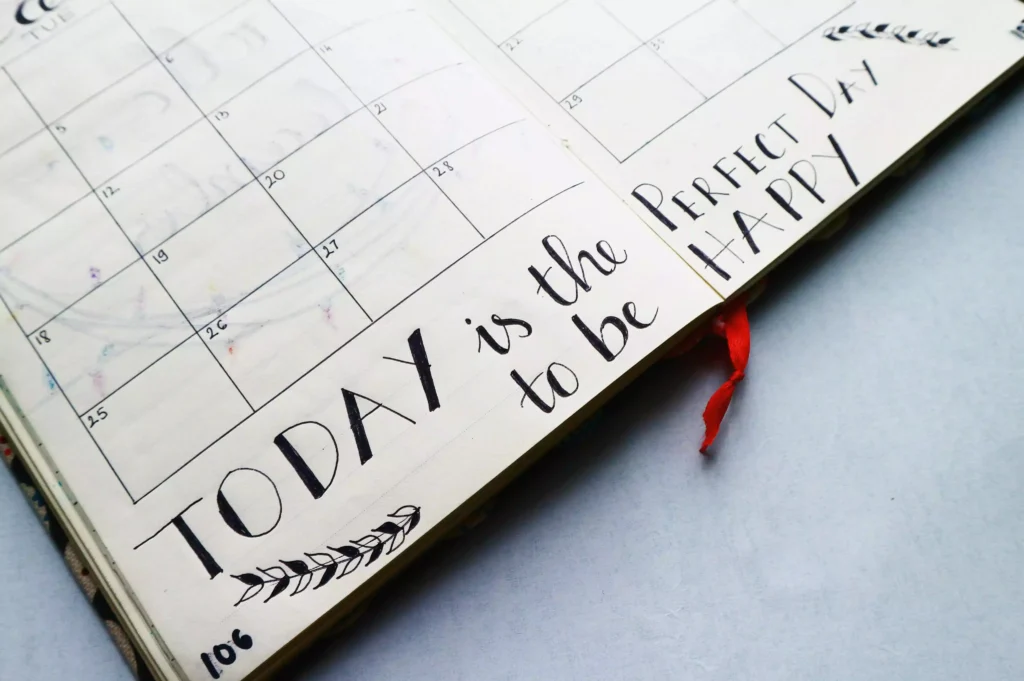Agenda personalizada com rastreador de hábitos e metas