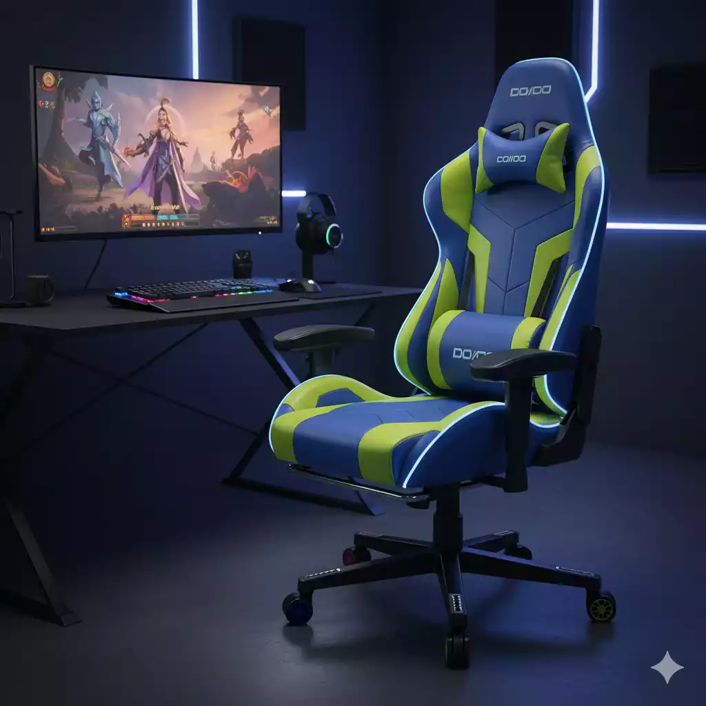 Cadeira gamer ergonômica home office colorida