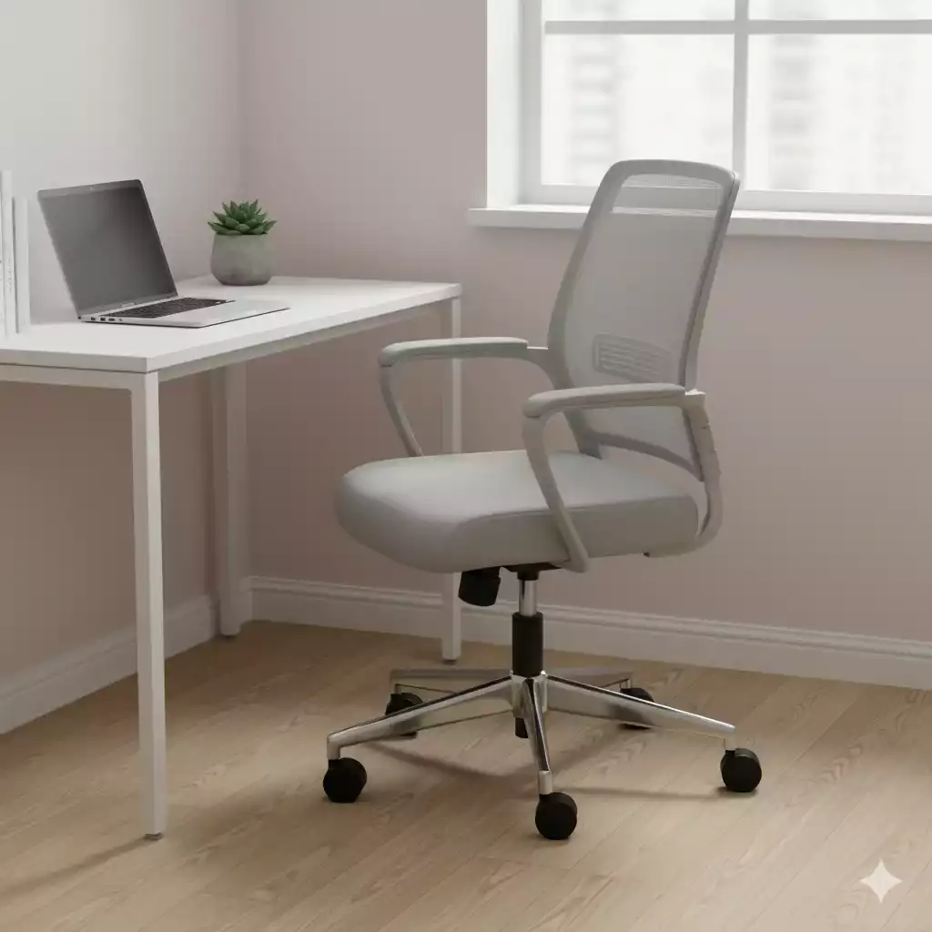 Cadeira secretária ergonômica home office compacta