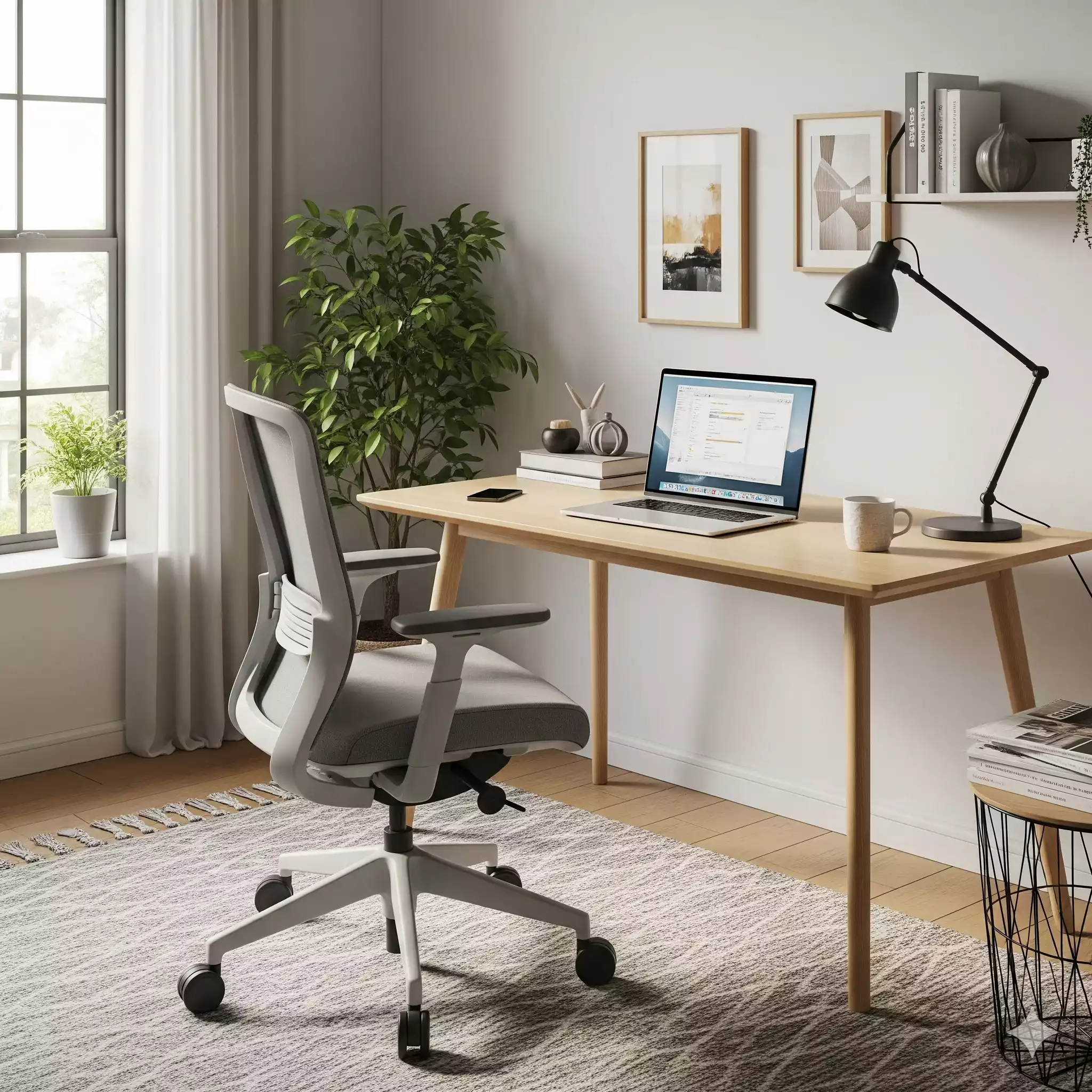 “Capa do artigo sobre home office com ambiente moderno e confortável