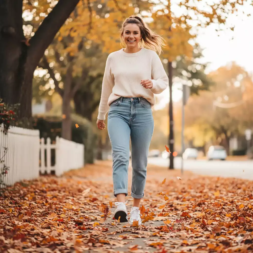 mulher dando um pequeno passo em direção aos seus objetivos