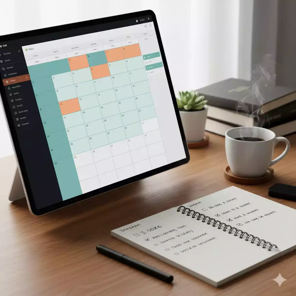 Exemplo de divisão do dia para uma rotina produtiva com estudo