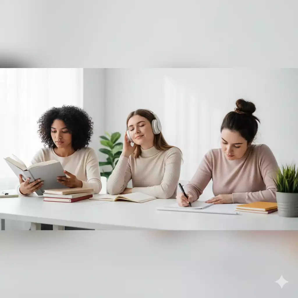 Estilos diferentes de estudo feminino – como aprender mais rápido