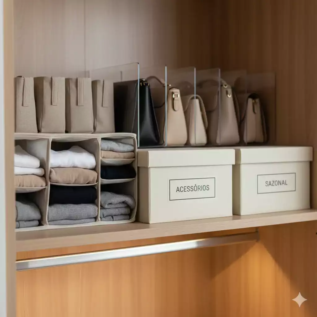 organizadores para guarda roupa feminino