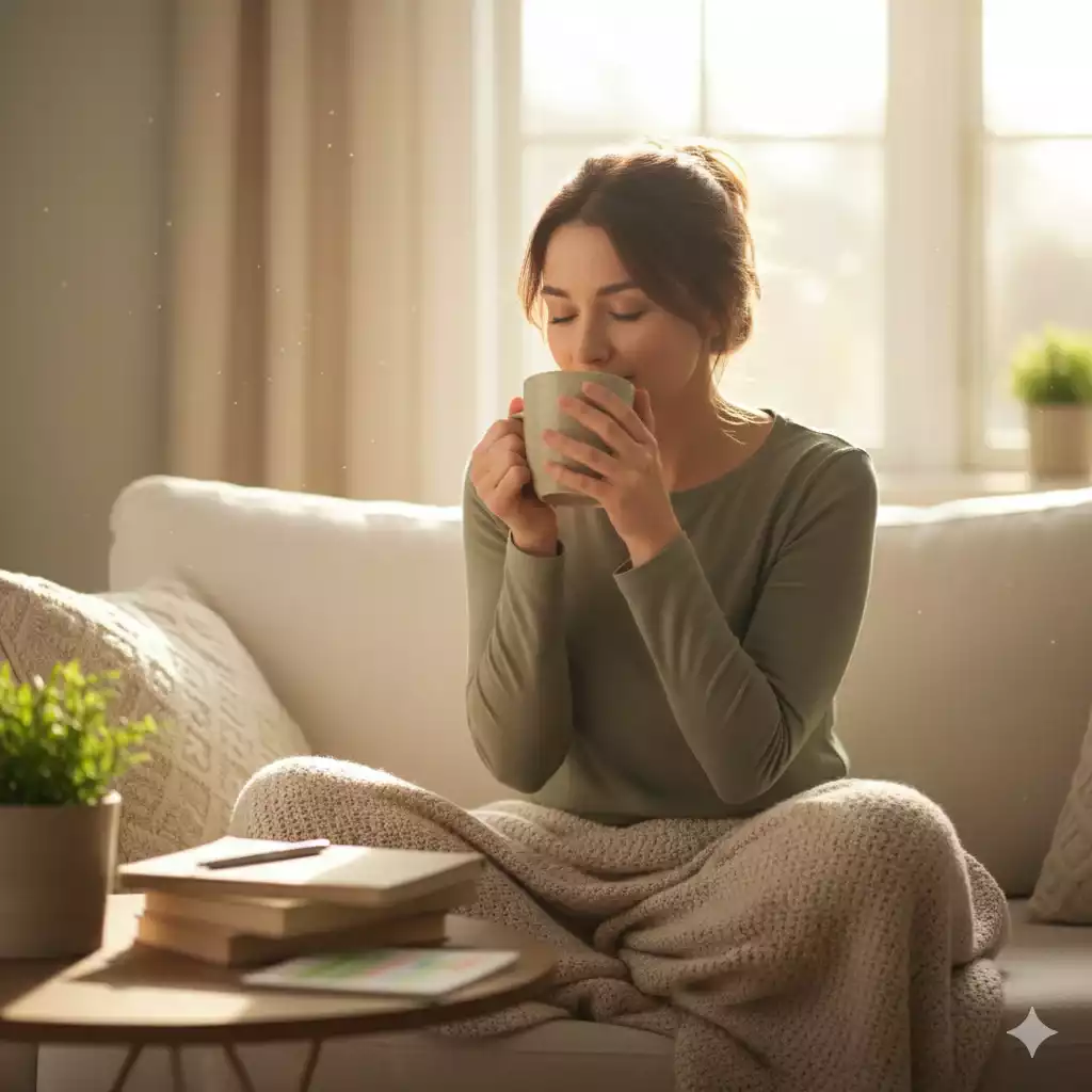 pessoa iniciando o dia com hábitos de aprender algo novo