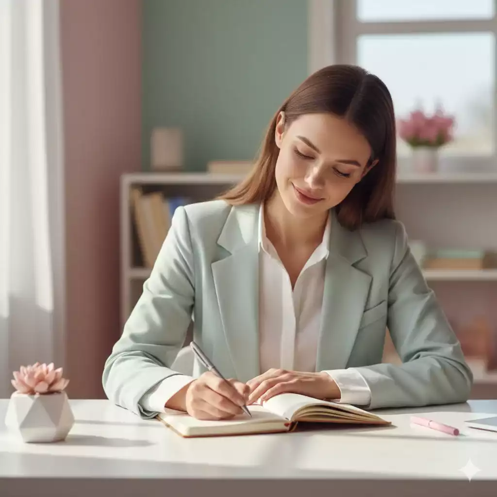 Mulher planejando como definir sua meta SMART em 2026