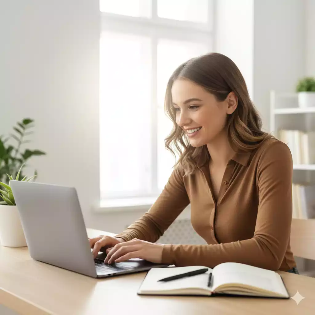 Mulher esclarecendo dúvidas sobre como definir sua meta SMART